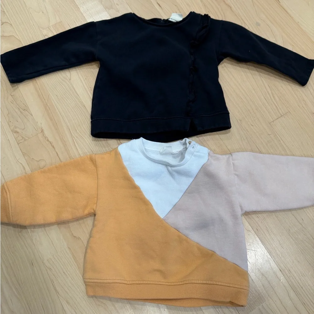 Zara Kids Black and Multicolor Sweatshirts